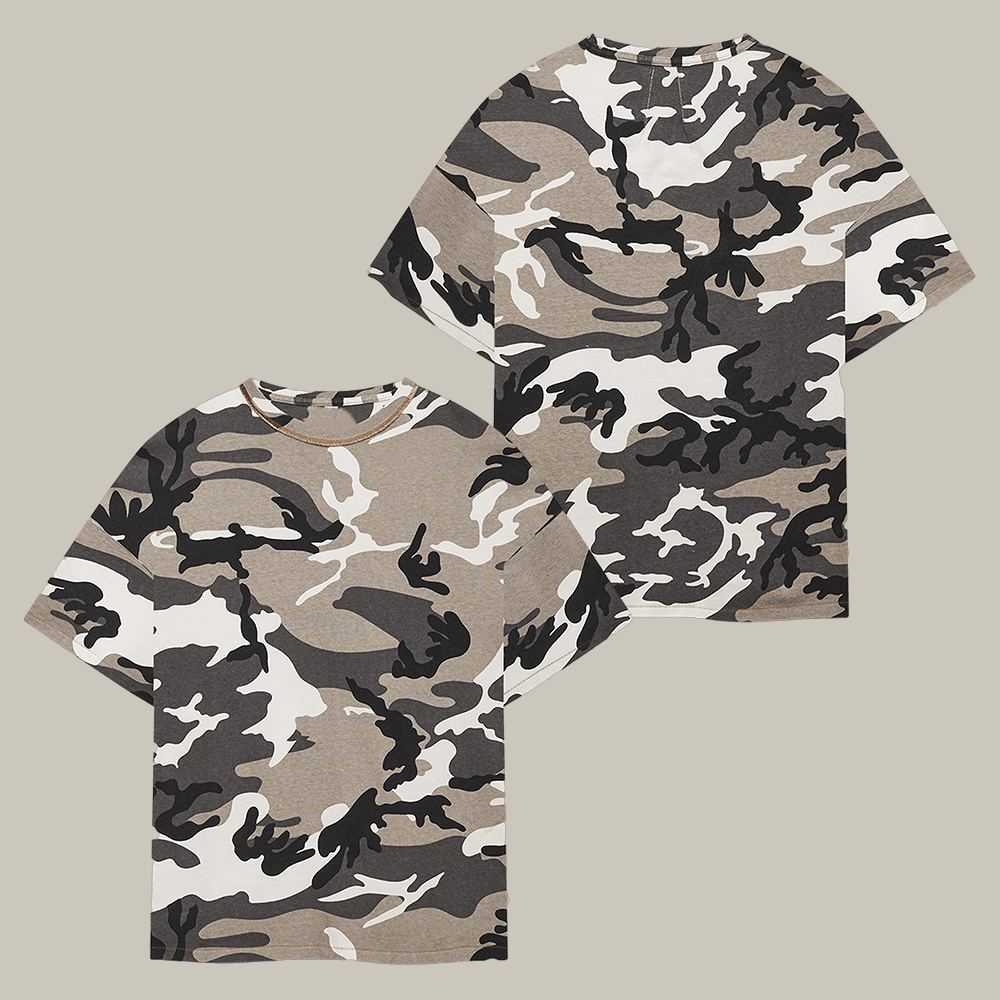 Rhude Camo Double Layered T-Shirt Rhude Clothes Cool Present For Husband