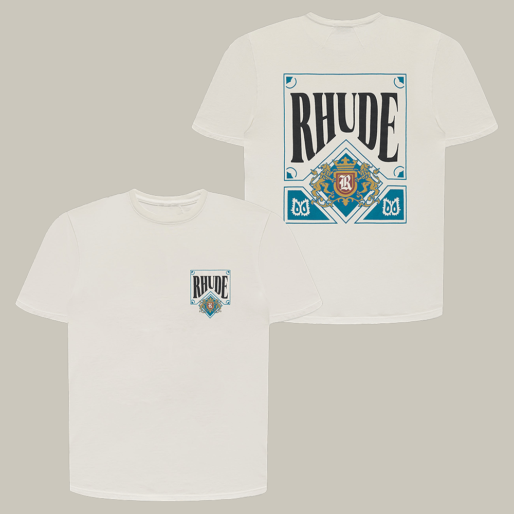 Rhude Card T-Shirt Streetwear Style Rhude Clothes Unique Present For Husband