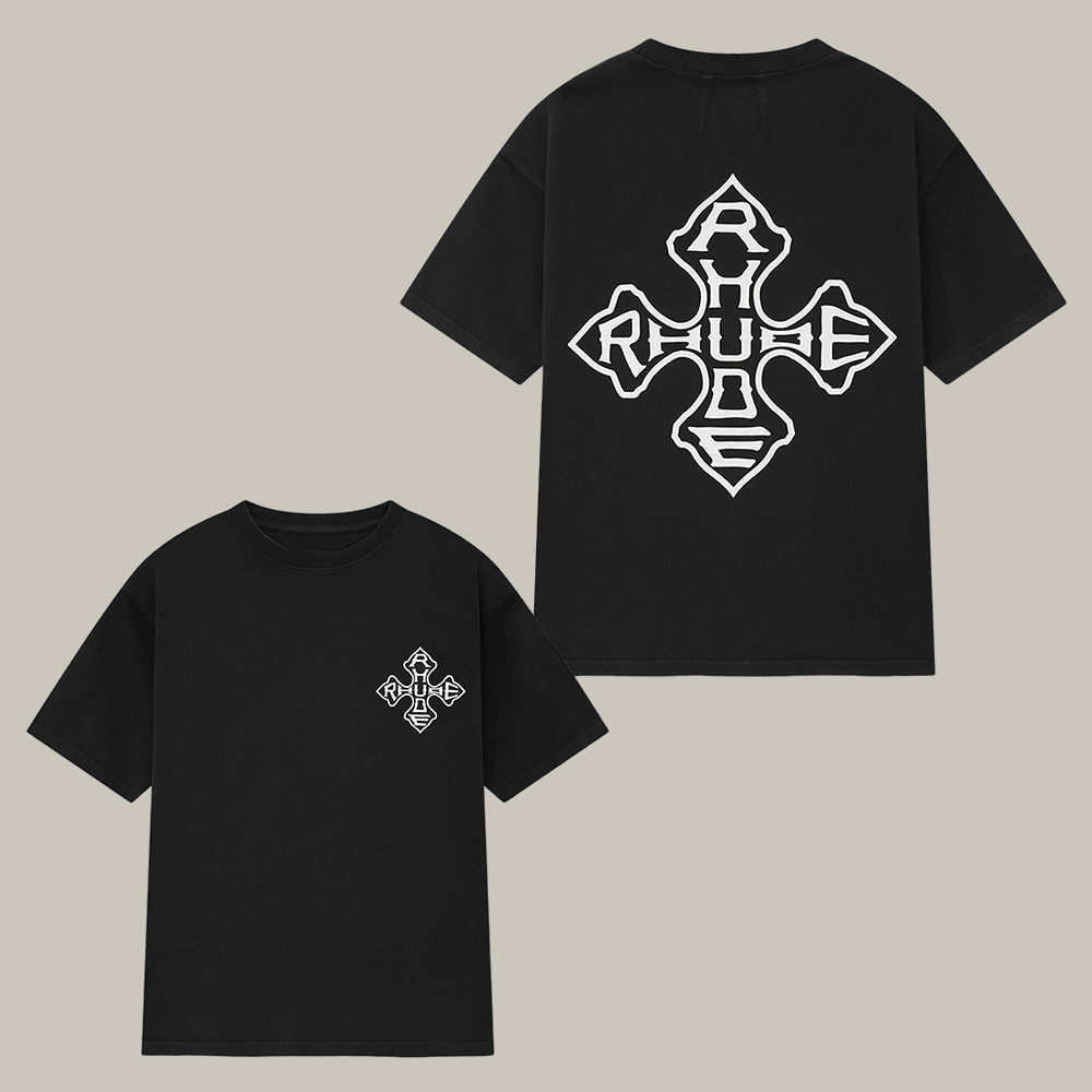 Rhude Cross Graphic T-Shirt Streetwear Style Rhude Shirt Cool Gift For Men