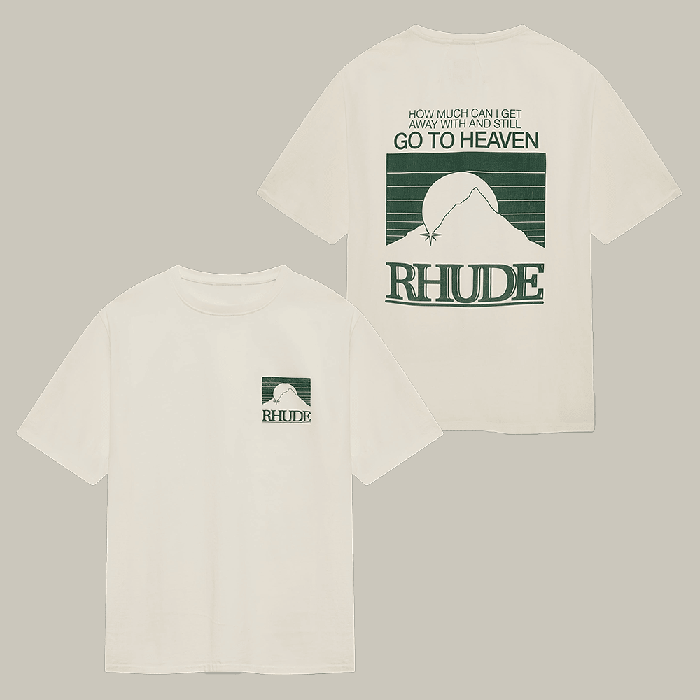 Rhude Moonlit Pack T-Shirt Go To Heaven Rhude Clothes Unique Present For Boyfriend
