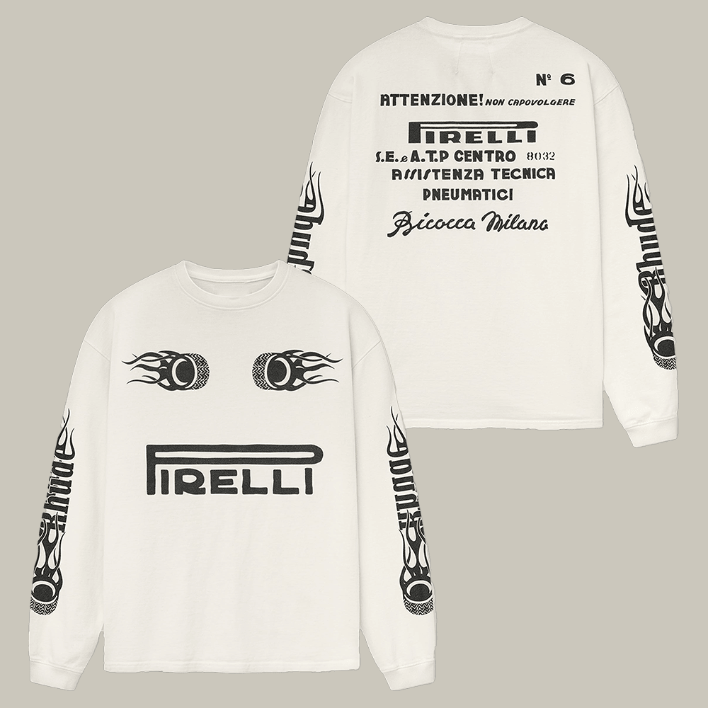 Rhude Racing Eyes LS Sweatshirt Pirelli Racing Rhude Apparel Unique Gift Idea
