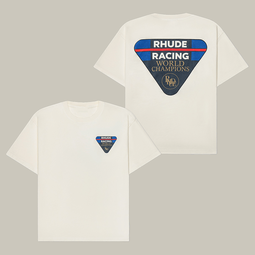 Rhude Racing World Champions T-Shirt Race Patch Rhude Clothes Best Gift Idea