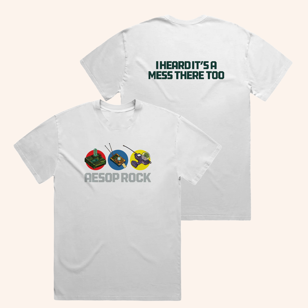 Rhymesayers Merch Aesop Rock Devices White Shirt Birthday Presents For Boyfriend