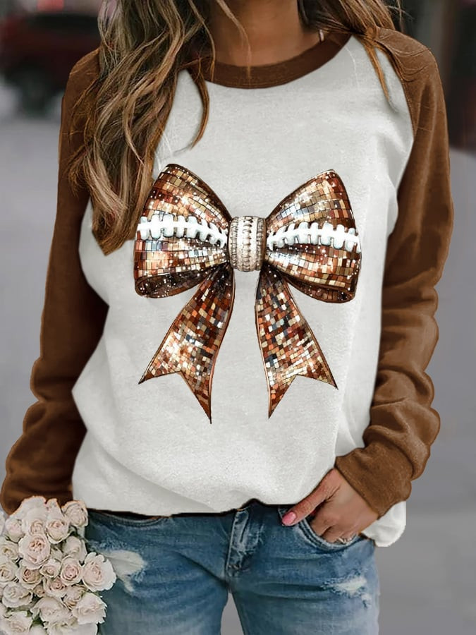Ribbon Graphic Sweatshirt Football Game Day Sweatshirt Good Present Ideas