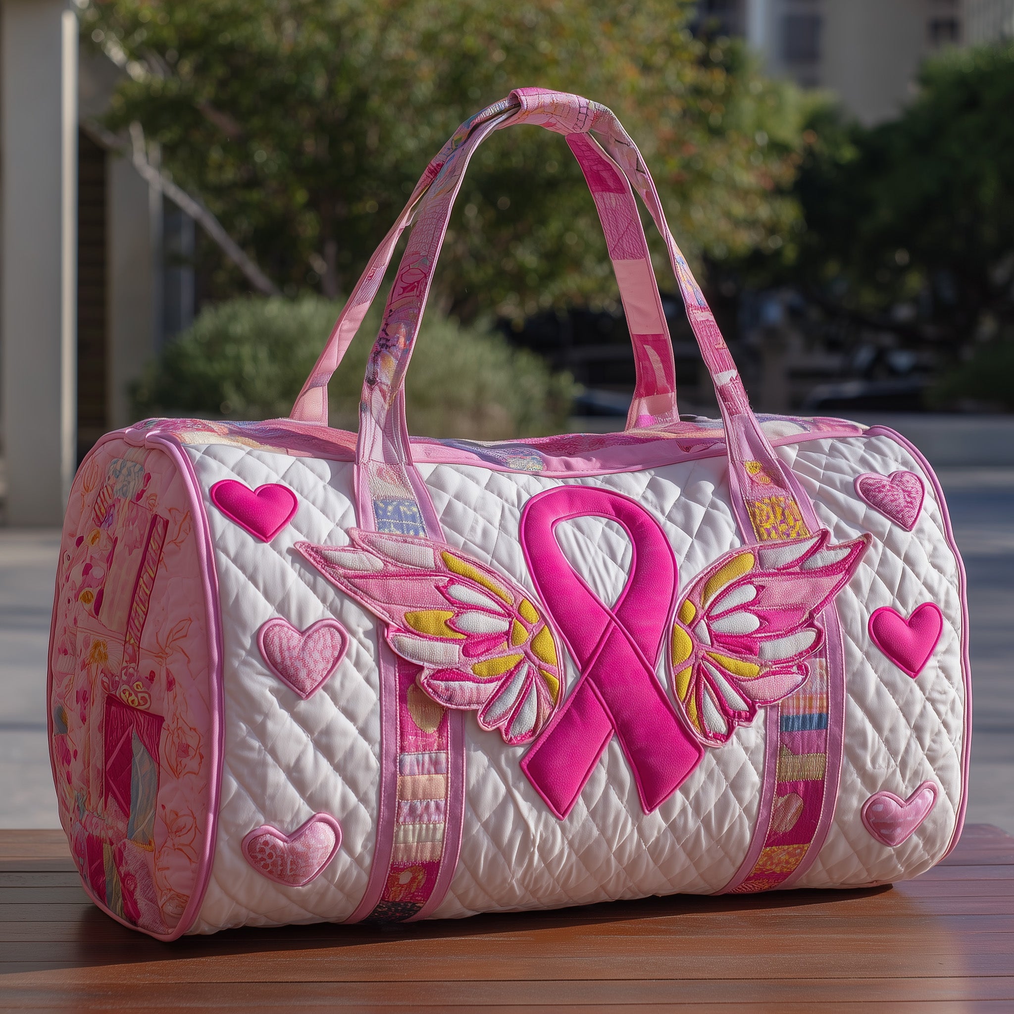 Ribbon Of Strength Quilted Duffle Bag Gift For Dad