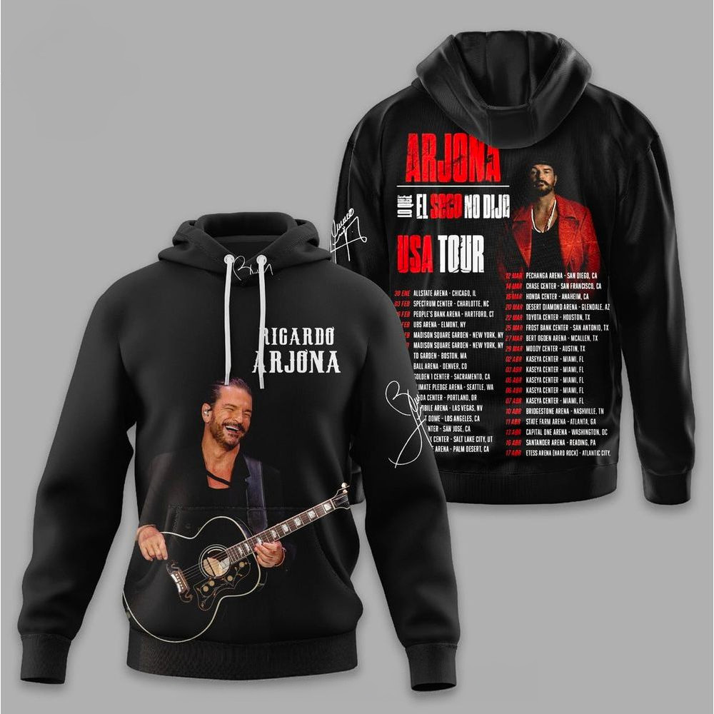 Ricardo Arjona USA Tour Hoodie Ricardo Arjona Merch Gifts For Music Fans