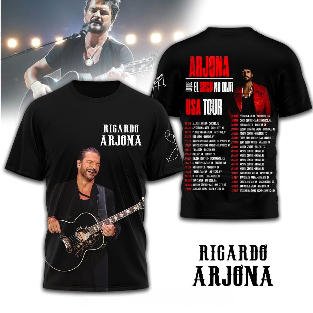 Ricardo Arjona USA Tour T-Shirt Ricardo Arjona Merch Gifts For Music Fans