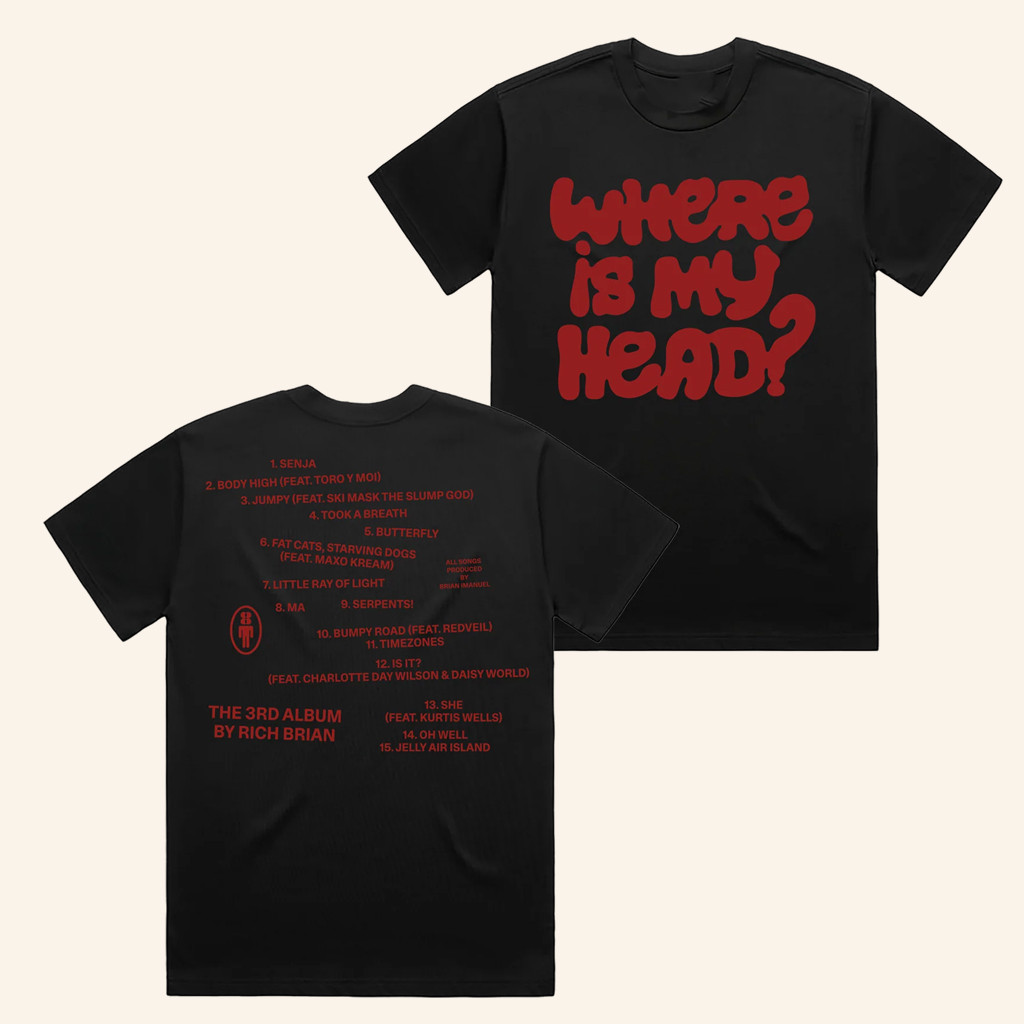 Rich Brian Merch Where Is My Head T-Shirt Best Gifts For Rapper Fans Rich Brian Merch Where Is My Head T-Shirt Best Gifts For Rapper Fans