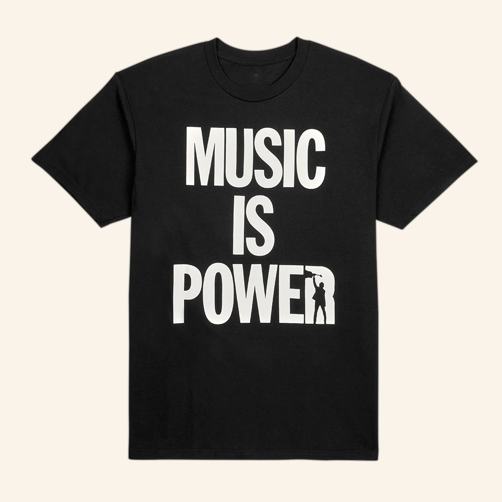 Richard Ashcroft Merch Music Is Power T-Shirt Birthday Present For Husband