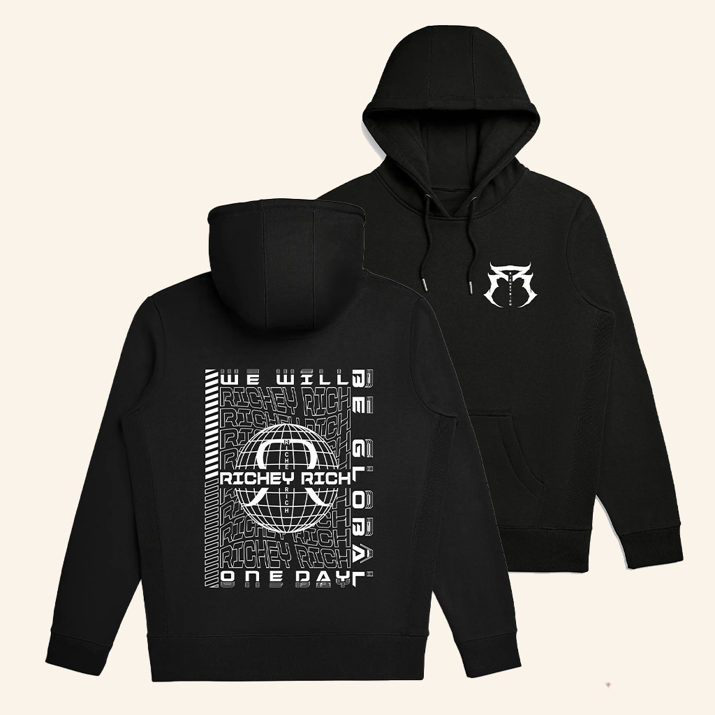 Richey Merch Richey Rich Hoodie We Will Be Global One Day Hoodie Gifts For Dudes