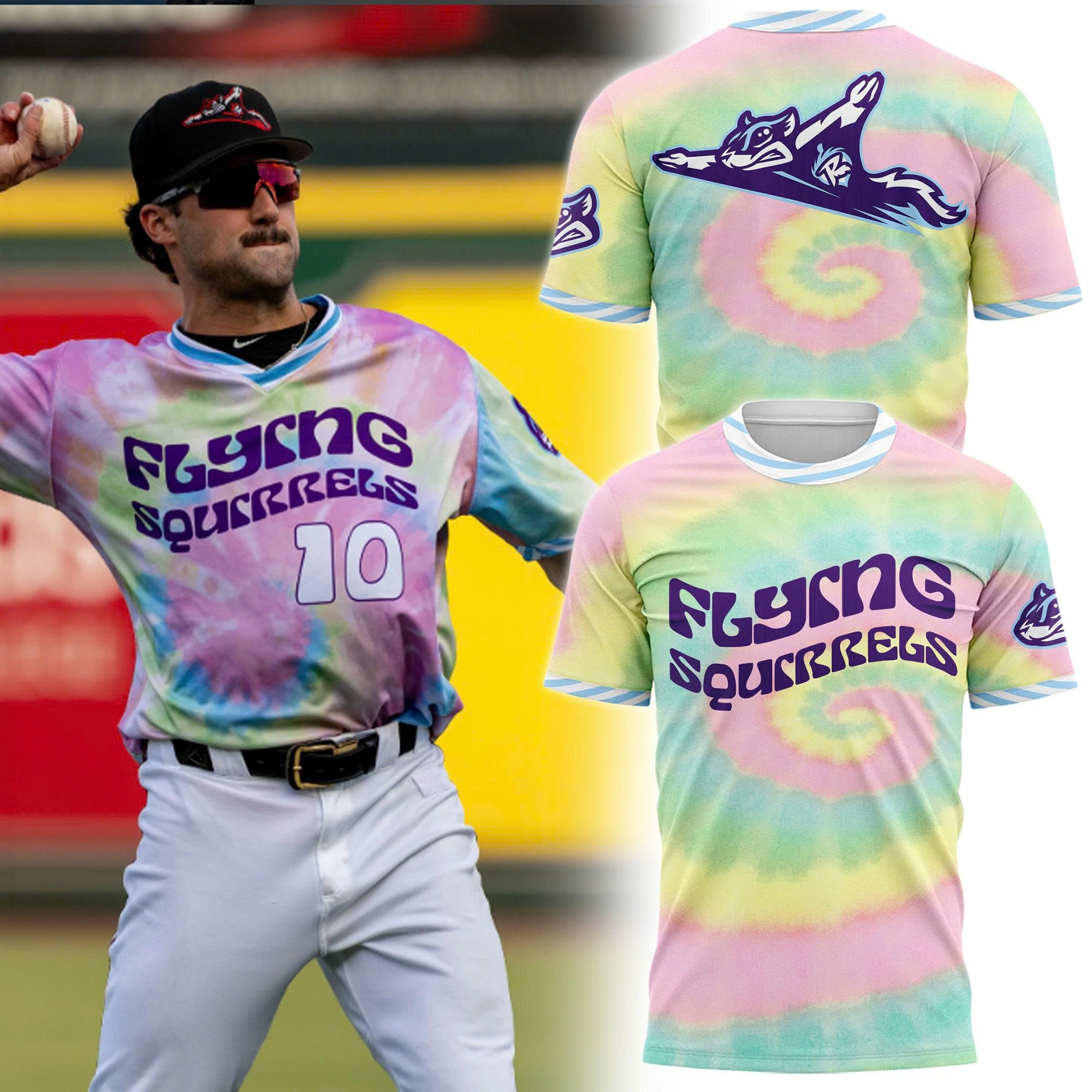 Richmond Flying Squirrels 2025 Grateful Dead Night T-Shirt Gift For Old Husband