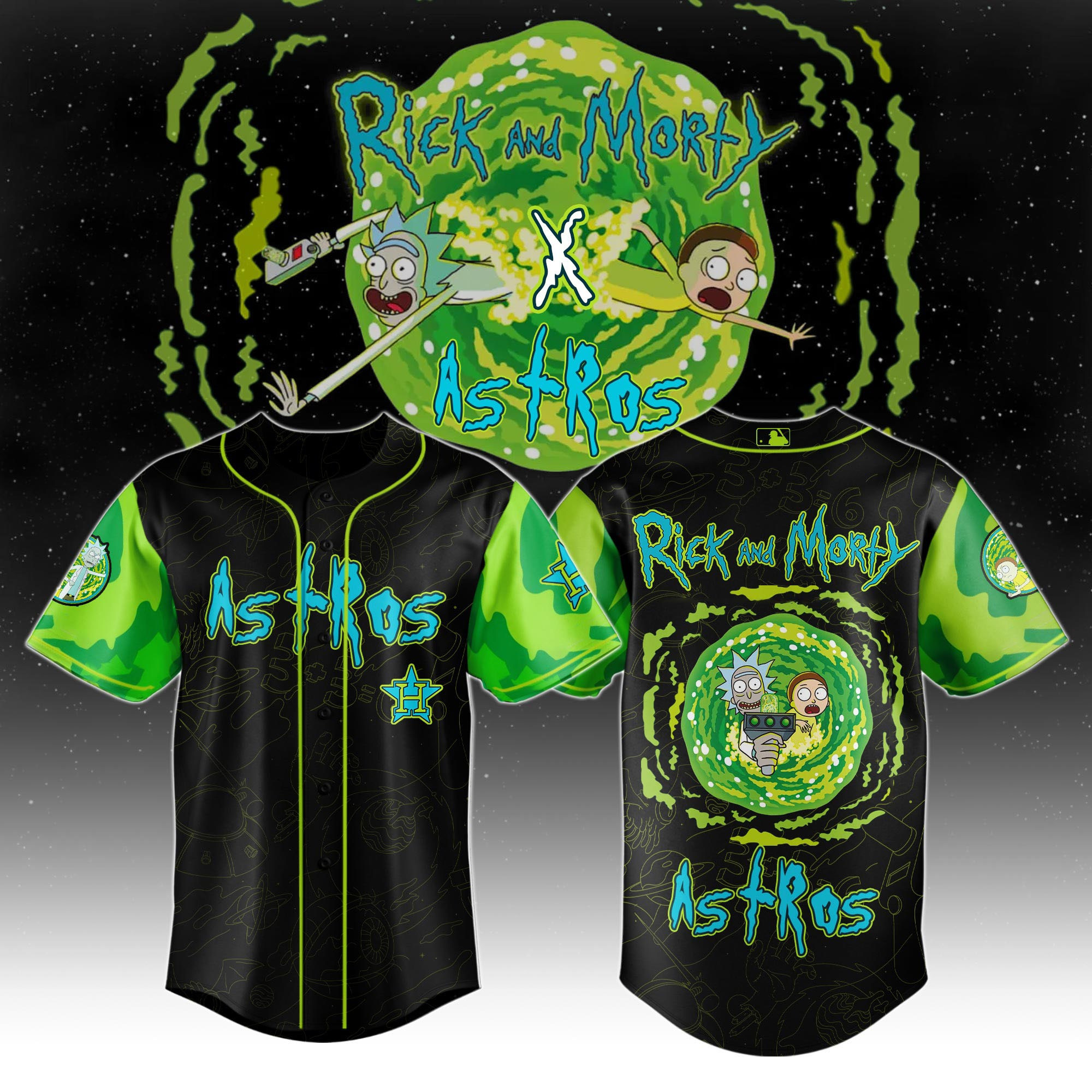 Rick And Morty x MLB Houston Astros Limited Edition Jersey Baseball Enthusiast Gifts