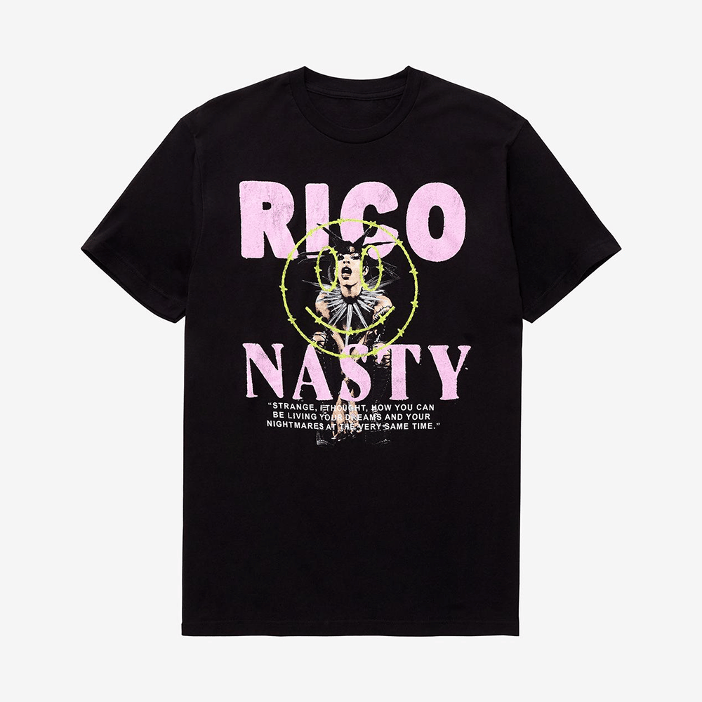 Rico Nasty Merch Rico Nasty Barbed Wire Smile Face T-Shirt Gifts For Rapper Fans