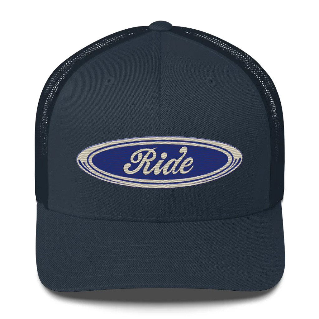Ride The Pod Merch RIDE Heritage Logo Trucker Hat Xmas Gifts For Men Ride The Pod Merch RIDE Heritage Logo Trucker Hat Xmas Gifts For Men