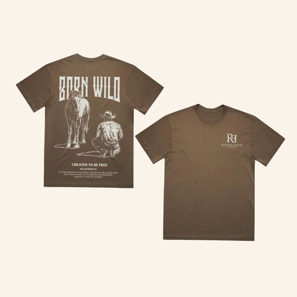 Riding High Ministries Merch Born Wild T-Shirt Gifts For Father Riding High Ministries Merch Born Wild T-Shirt Gifts For Father