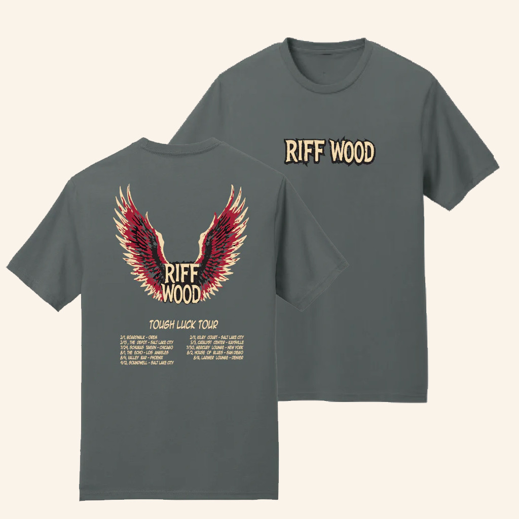 Riff Wood Merch Exclusive Tough Luck Tour Wings Shirt Music Lover Gifts For Him Riff Wood Merch Exclusive Tough Luck Tour Wings Shirt Music Lover Gifts For Him
