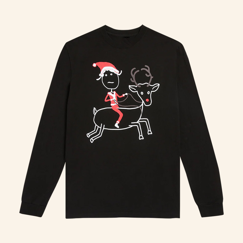 Rihanna Merch Rhenna Reindeer Long Sleeve Shirt Best Christmas Gifts For Her