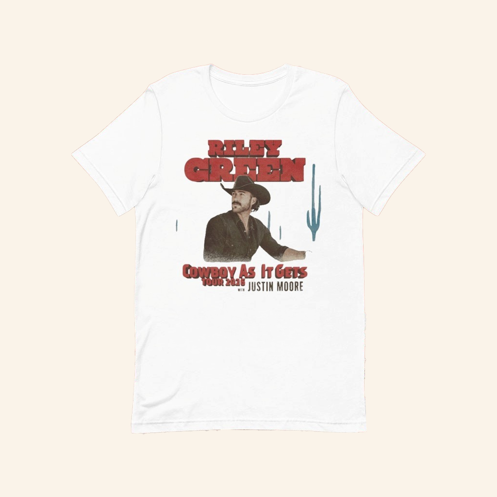 Riley Green Cowboy As It Gets Tour 2026 Justin Moore T-Shirt Riley Green Merch Gift For Fans