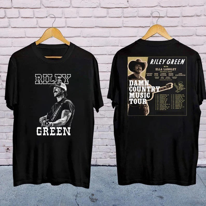 Riley Green Damn Country Music Tour T-Shirt all size Hot New New