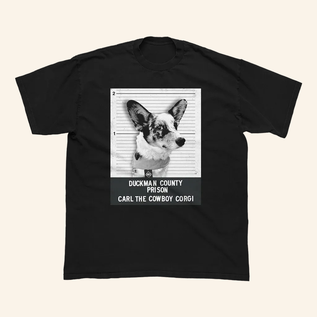 Riley Green Merch Carl Mugshot T-Shirt Carl The Cowboy Corgi Shirt Gifts For Boyfriend