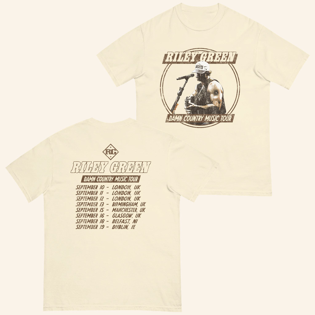 Riley Green Merch Damn Country Music UK IE Photo Tour T-Shirt Gifts For Music Fans
