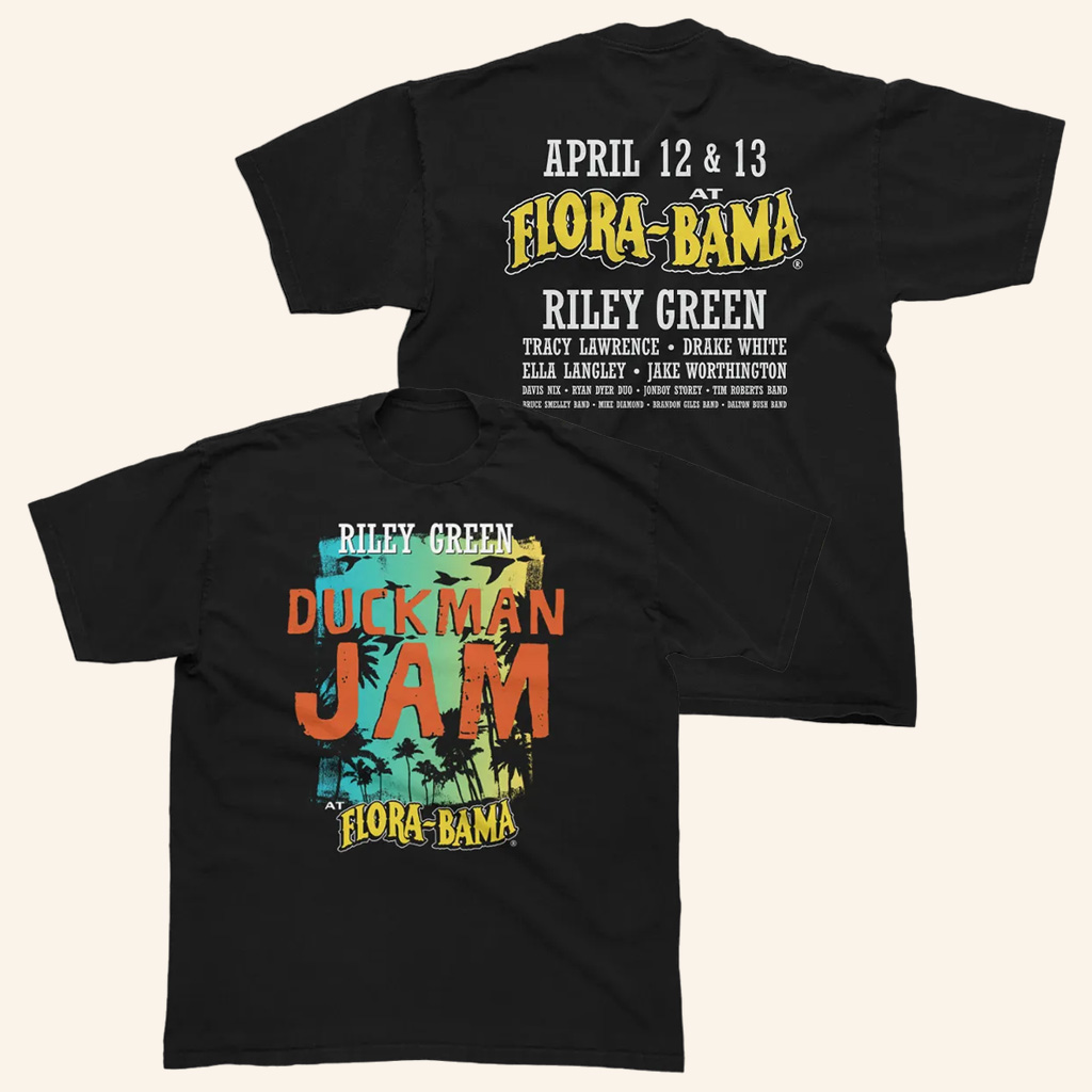Riley Green Merch Duckman Jam T-Shirt Music Gift Ideas For Guys