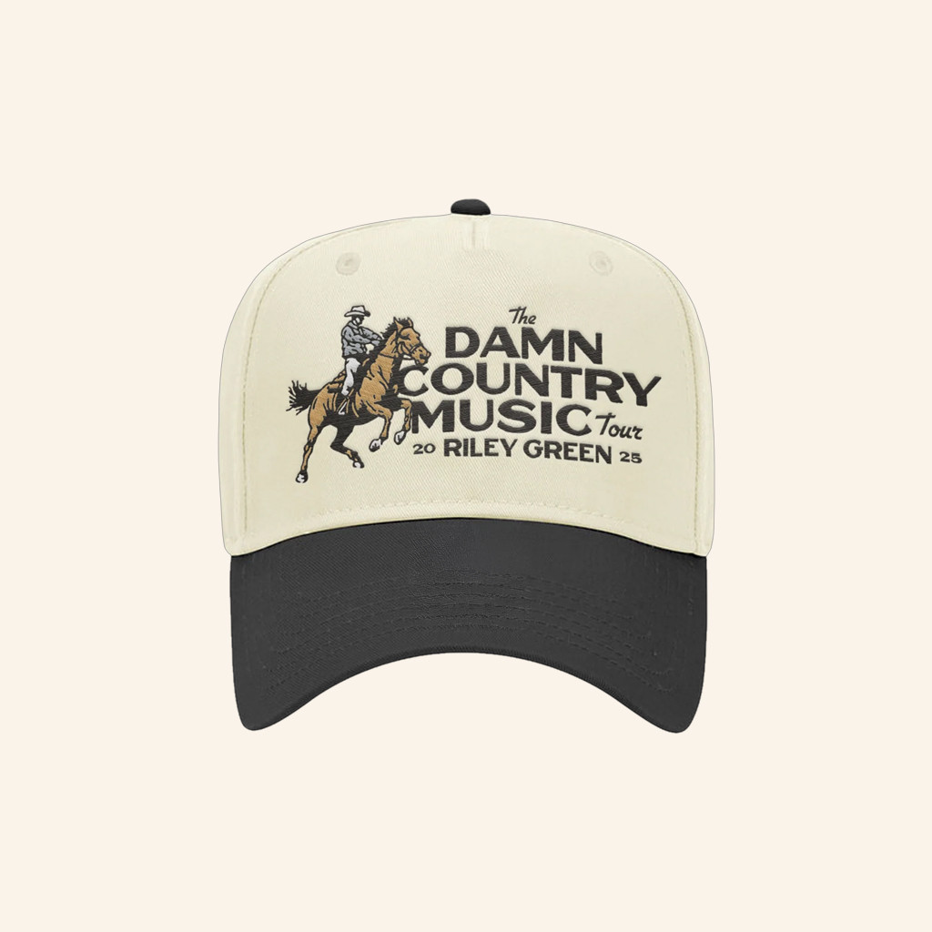 Riley Green Merch Embroidered Cowboy Hat The Damn Country Music Tour 2025 Hat Gifts For Dad