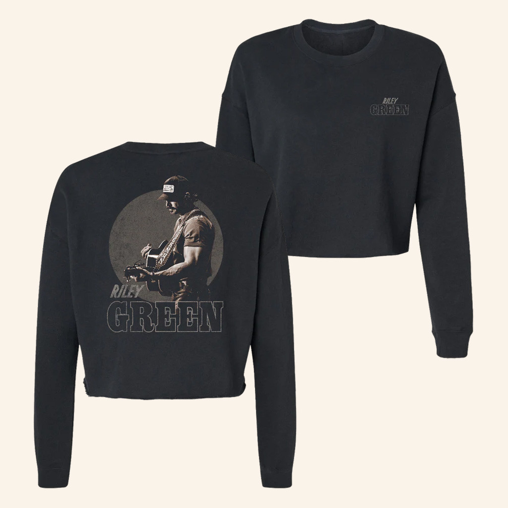 Riley Green Merch Riley Green Photo Cropped Sweatshirt Music Lover Gift Ideas For Her
