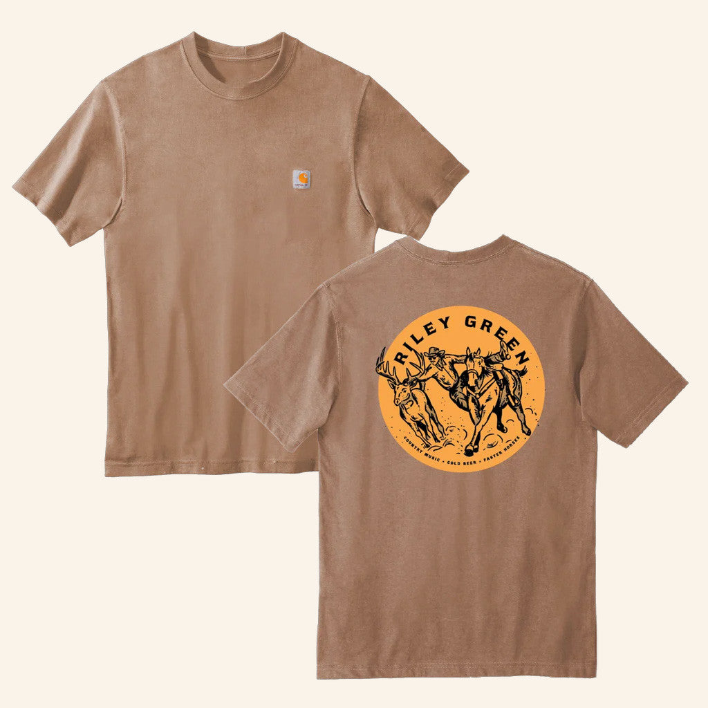 Riley Green Merch Tour 2025 Buckman Carhartt T-Shirt Best Gifts For Dad Riley Green Merch Tour 2025 Buckman Carhartt T-Shirt Best Gifts For Dad