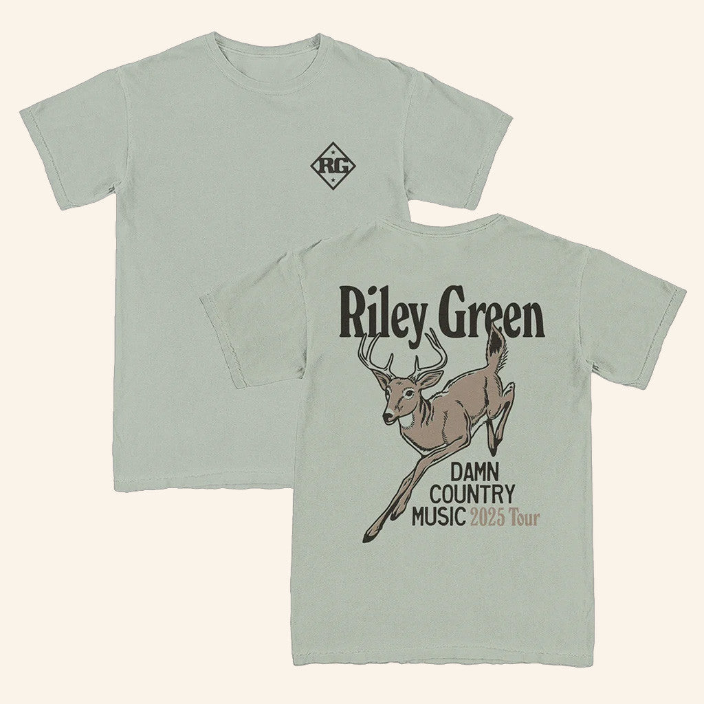 Riley Green Merch Tour 2025 Deer T-Shirt Presents For Music Lovers Riley Green Merch Tour 2025 Deer T-Shirt Presents For Music Lovers