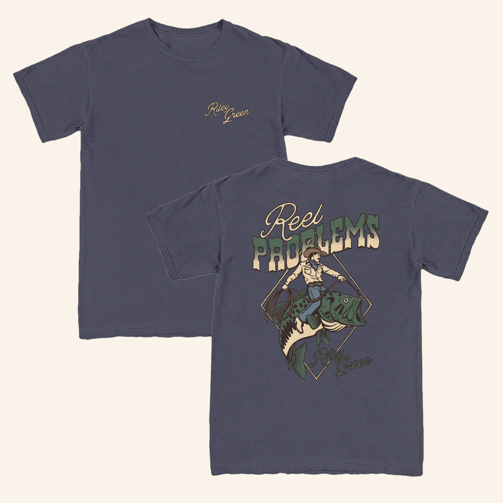 Riley Green Merch Tour 2025 Reel Problems T-Shirt Gift Ideas For Dad