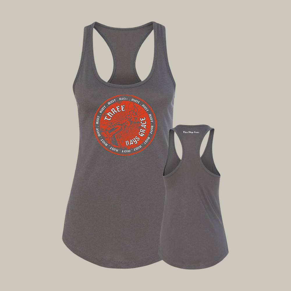 Riot Cocktail Grey Tank Top Rock Band Music Clothes Gift For Three Days Grace Fans