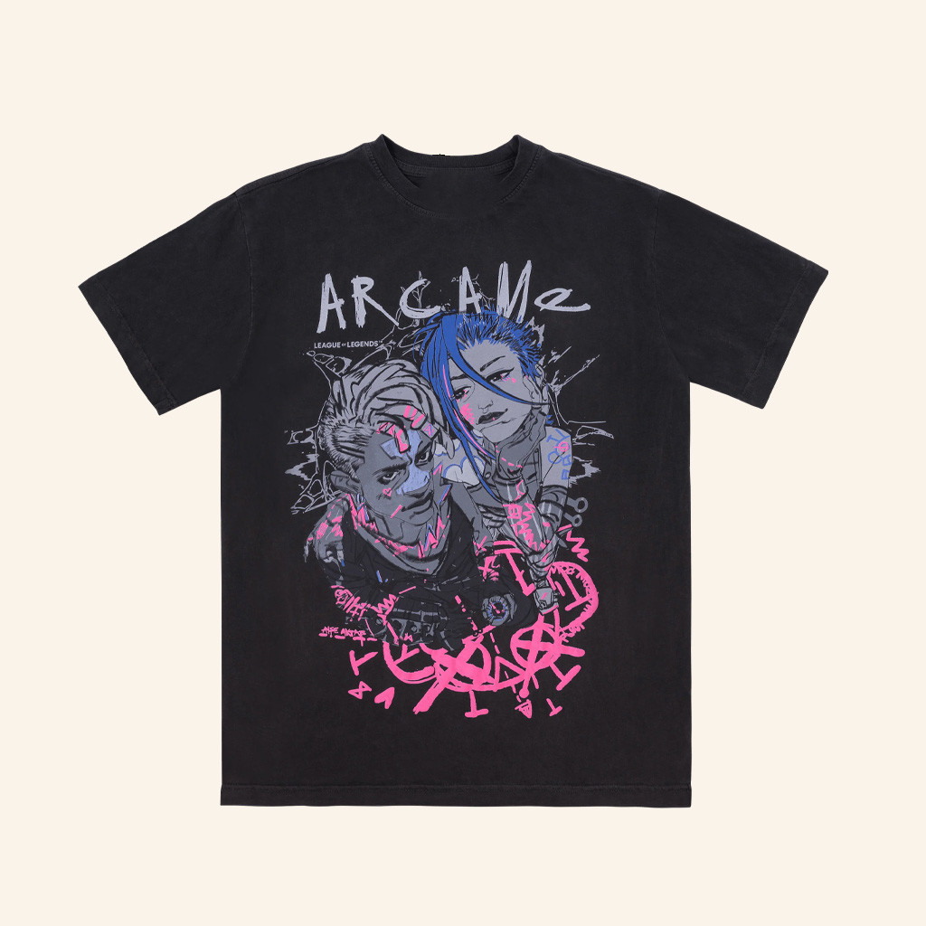 Riot Games Merch Arcane Jinx And Ekko T-Shirt Xmas Gifts For Sister