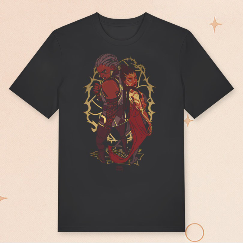 Riot Games Merch Arcane Mel And Ambessa Foil T-Shirt Gifts Ideas For Gamers