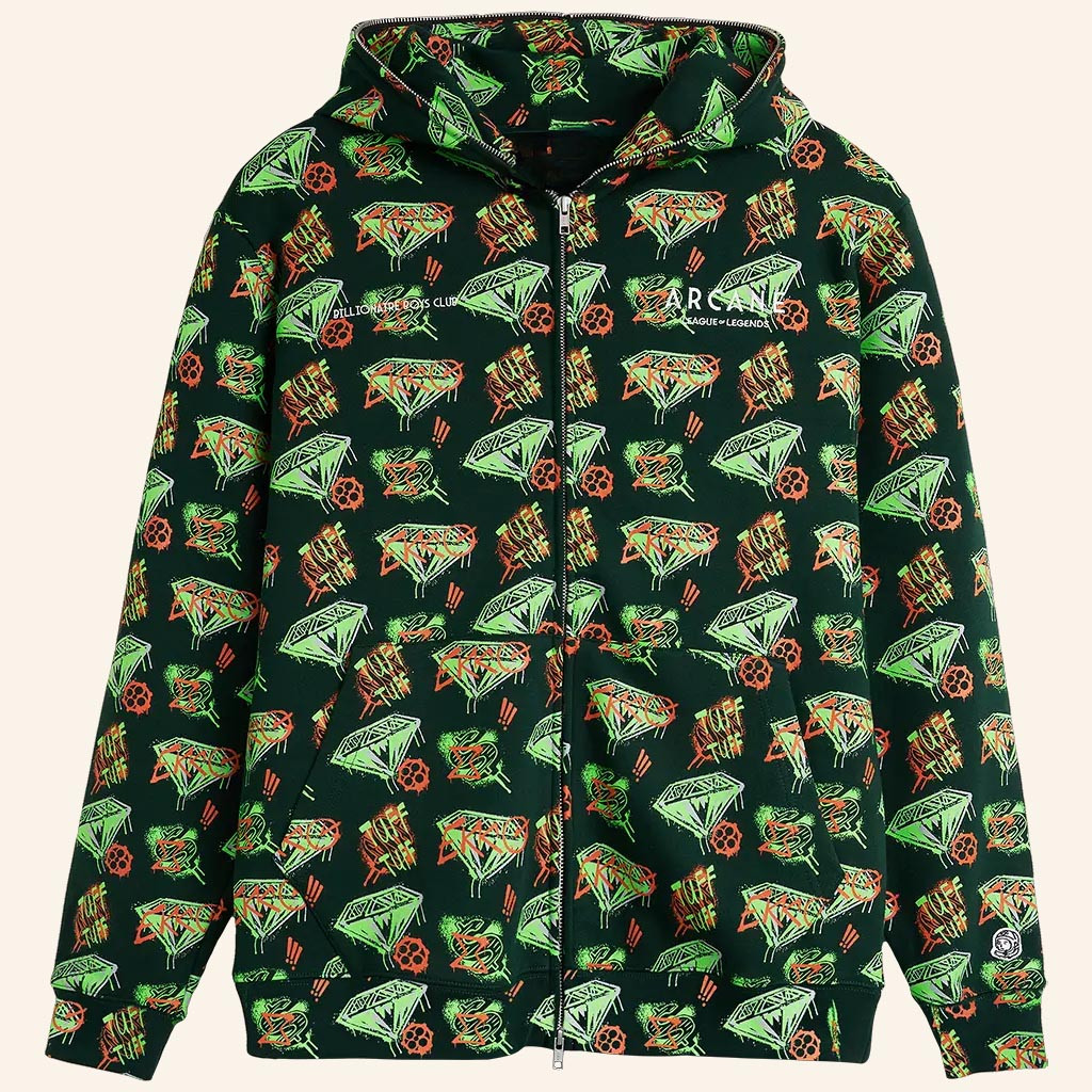 Riot Games Merch Billionaire Boys Club Arcane DnD Ekko Zip Hoodie Gifts For Son