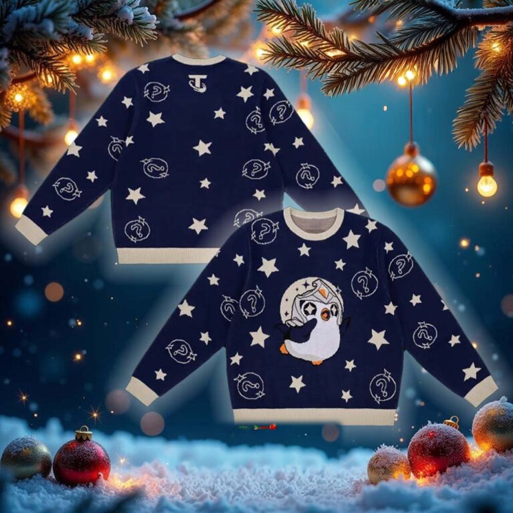 Riot Games Merch Pengu Into The Stars Teamfight Tactics Ugly Christmas Sweater Cute Sweaters Riot Games Merch Pengu Into The Stars Teamfight Tactics Ugly Christmas Sweater Cute Sweaters