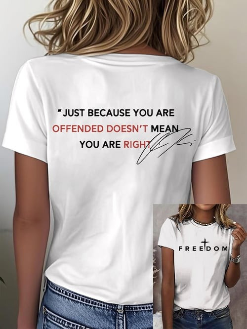 RIP Charlie Freedom Cross T-Shirt Offended Doesn't Mean You Are Right Christian Shirt Gifts