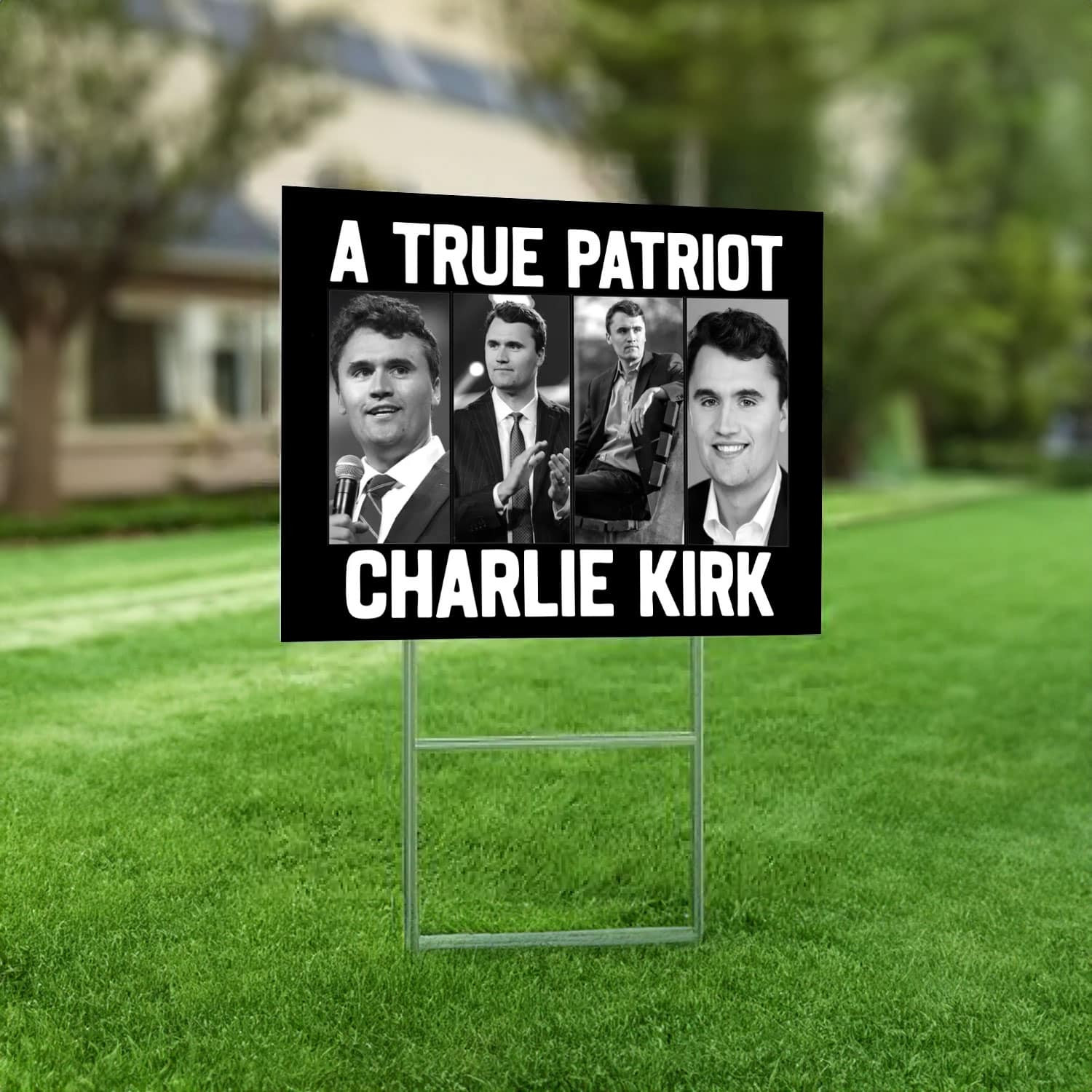 RIP Charlie Kirk A True Patriot 2025 Yard Sign Charlie Kirk Merch Garden Decor