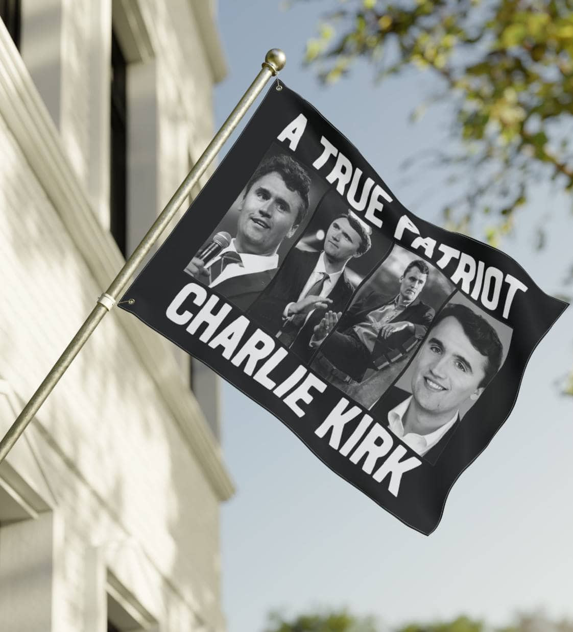 RIP Charlie Kirk Flag A True Patriot Flag Charlie Kirk Merch Gifts For Trump Fans