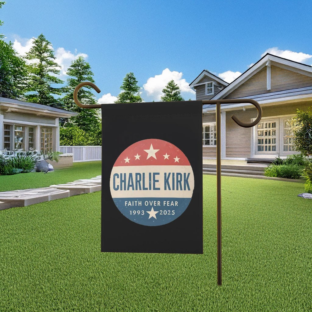 RIP Charlie Kirk Flag Faith Over Fear 1993 2025 Flag Memorial Tribute Merch