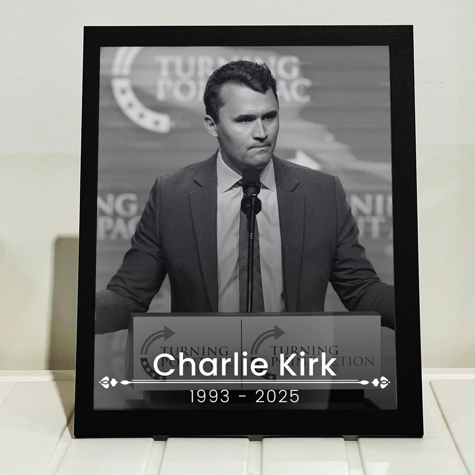 RIP Charlie Kirk Picture Poster Charlie Kirk Poster Kirk Merch Patriotic Gifts