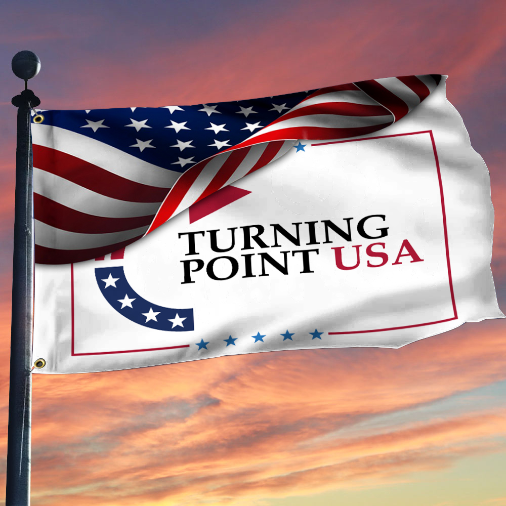 RIP Charlie Kirk Turning Point Flag Charlie Kirk Flag Outdoor Gifts For Patriotic