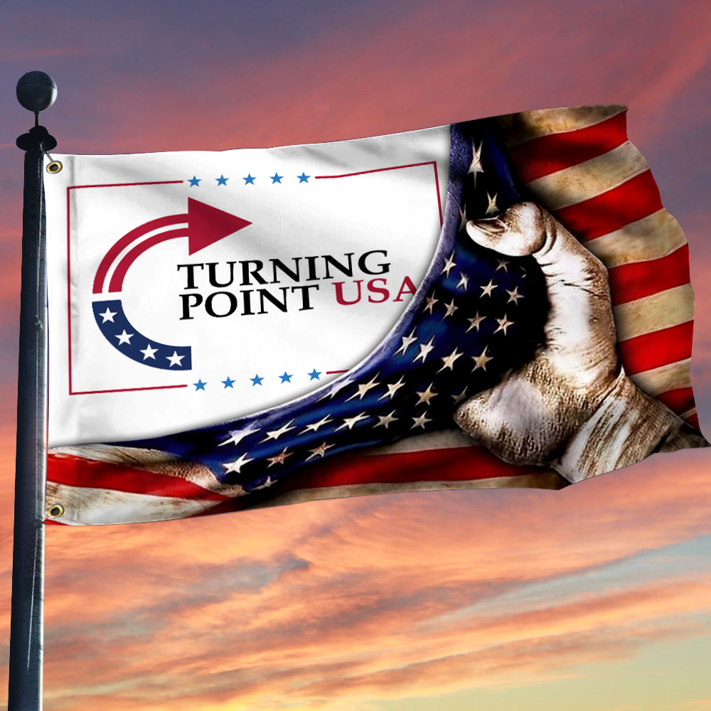 RIP Charlie Kirk Turning Point Flag Charlie Kirk Flag Outdoor Patriotic Decorations