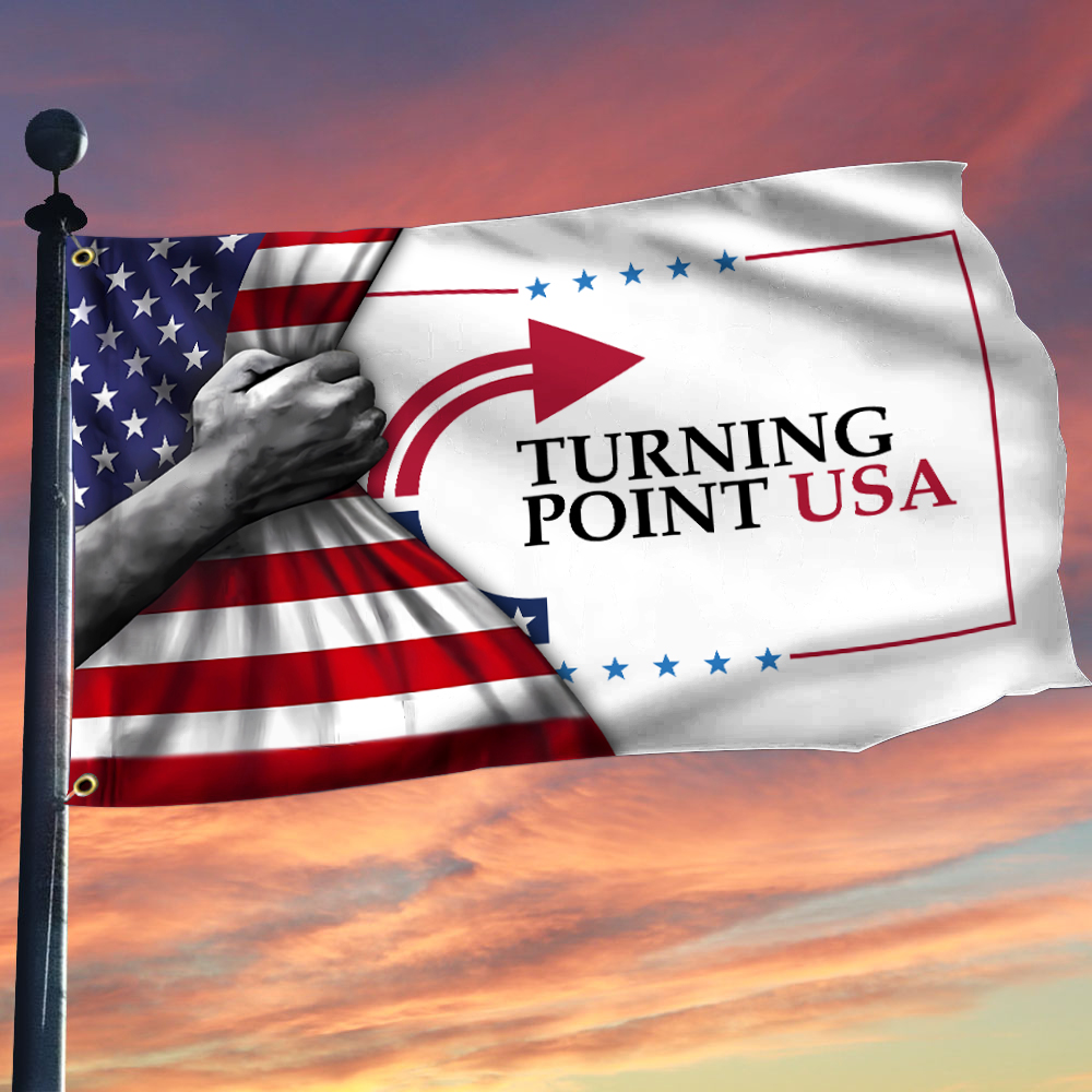 RIP Charlie Kirk Turning Point Flag Charlie Kirk Flag Outdoor Patriotic Gifts For Him