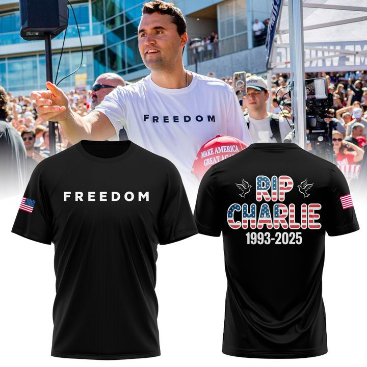 RIP Charlie Kirk With Flag Freedom T-shirt Gift For Supporter In America