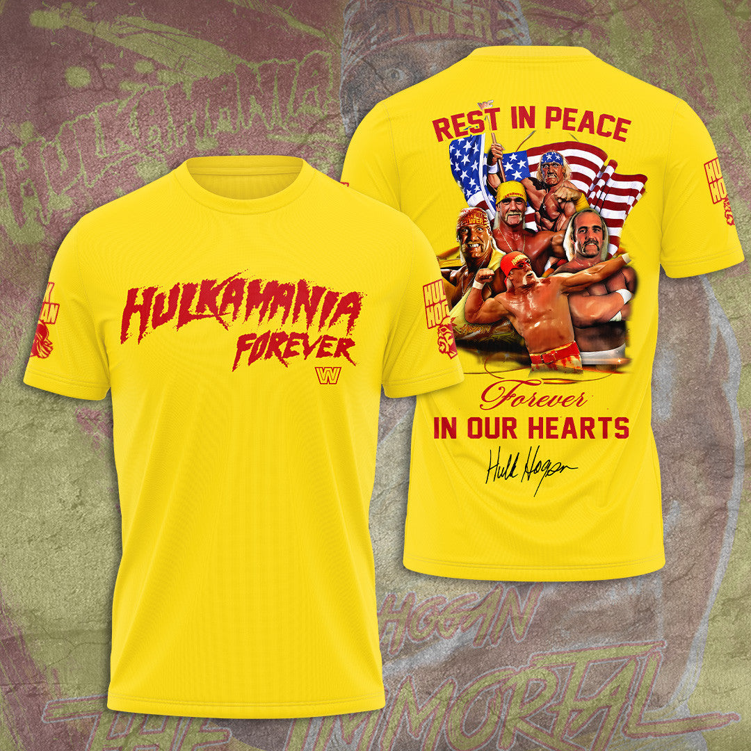 RIP Hulk Hogan T-Shirt Hulkamania Forever Shirt Rest In Peace Forever In Our Hearts RIP Hulk Hogan T-Shirt Hulkamania Forever Shirt Rest In Peace Forever In Our Hearts