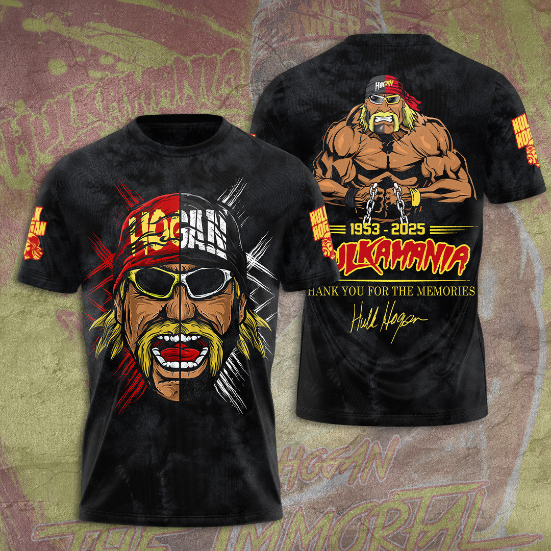 RIP Hulk Hogan T-Shirt Hulkamania Thank You For The Memorial Shirt Fans Merch RIP Hulk Hogan T-Shirt Hulkamania Thank You For The Memorial Shirt Fans Merch