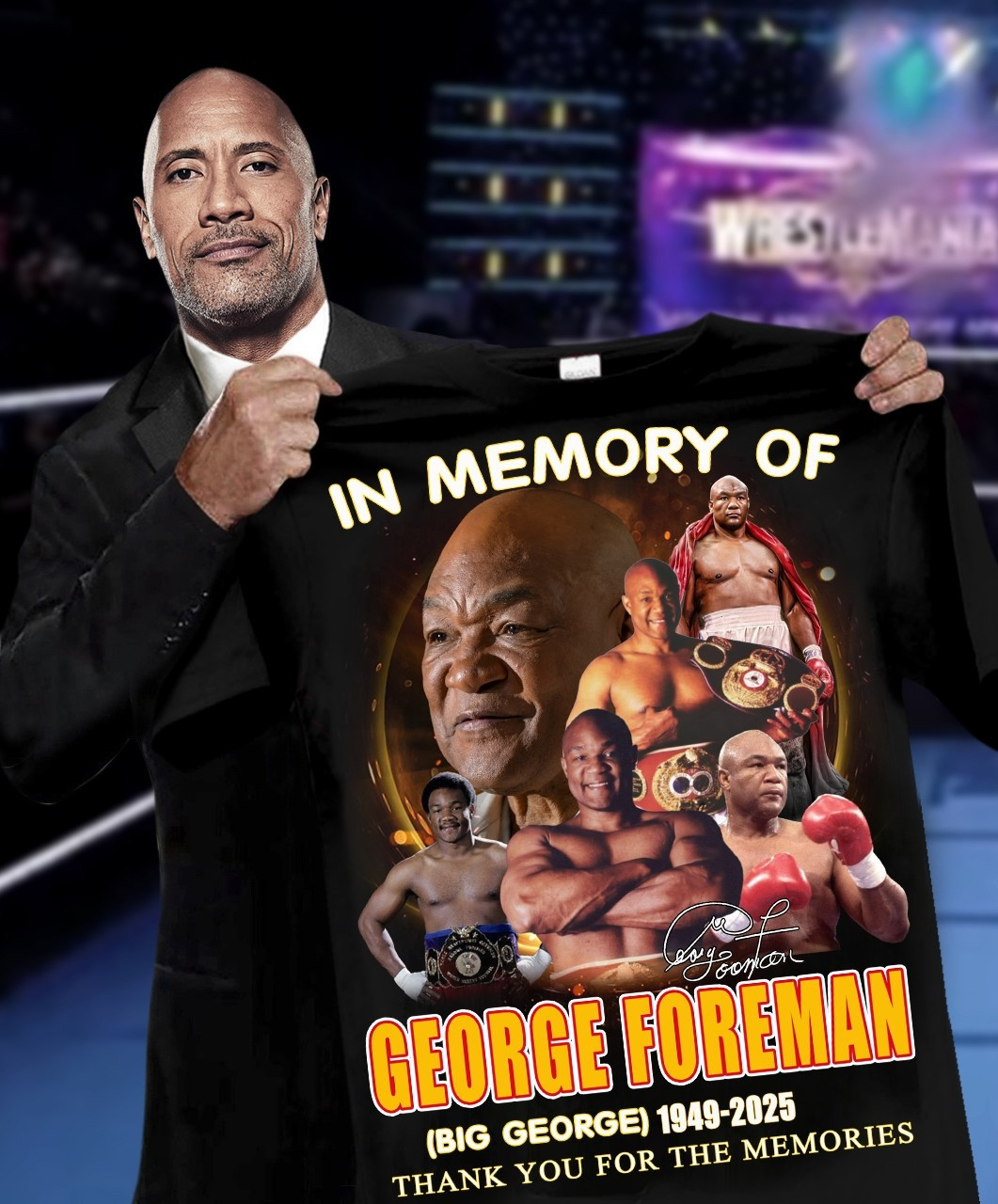 RIP In Memory Of Big George Foreman 1949 2025 T-Shirt Thank You For The Memories