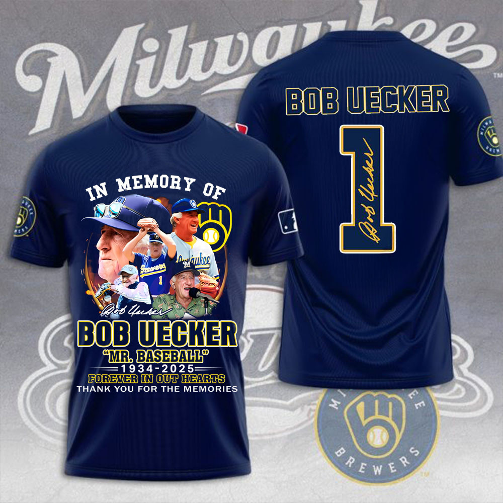 RIP In Memory Of Bob Uecker Shirt Thank You For The Memories Mr. Baseball Brewers In Our Heart