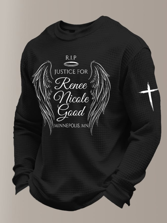 RIP Justice For Renee Nicole Good Long Sleeve Shirt Faith Apparel Gifts For Peace Buffs